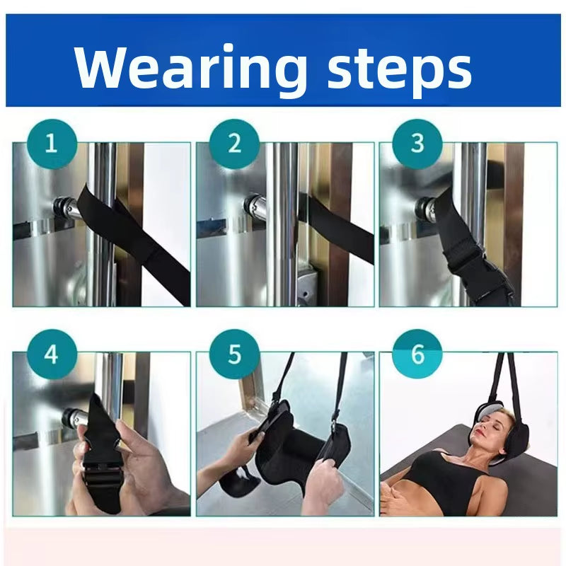 Hammock with Stand for Neck Traction Cervicales to Reduce Neck Pain Relief Relaxation with Free Eye Mask