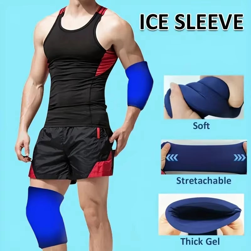 1Pc Gel Ice Sleeve, Elbow Knee Ankle Ice Pack, Hand Ice Wrap, Gel Hot Cold Pack-Multipurpose and Reusable