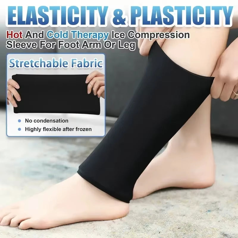 1Pc Gel Ice Sleeve, Elbow Knee Ankle Ice Pack, Hand Ice Wrap, Gel Hot Cold Pack-Multipurpose and Reusable